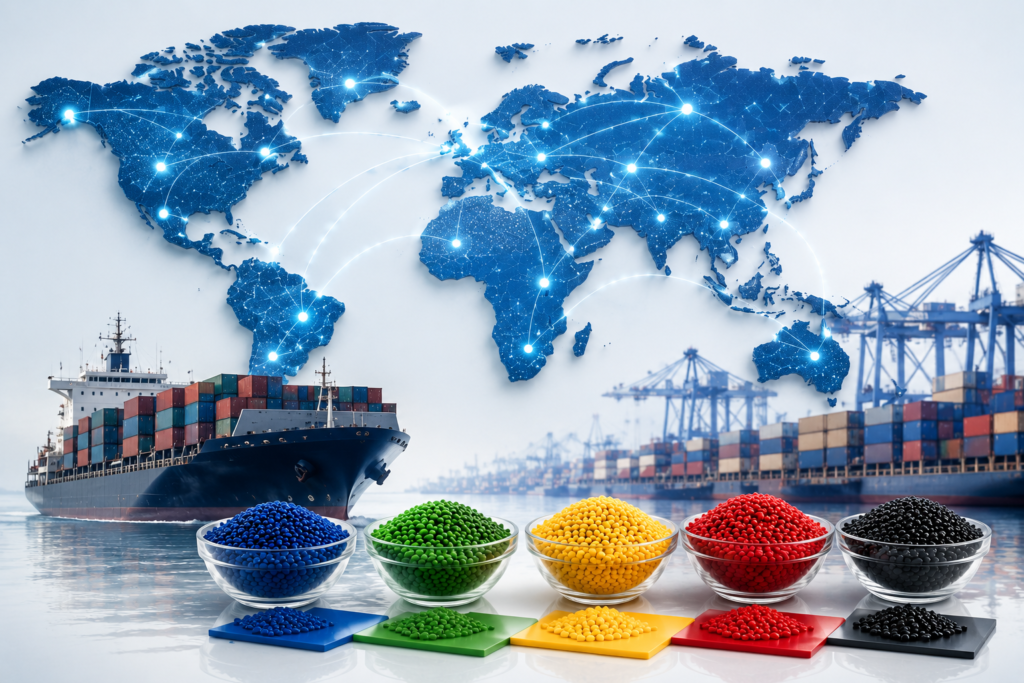 Global shipping and plastic distribution